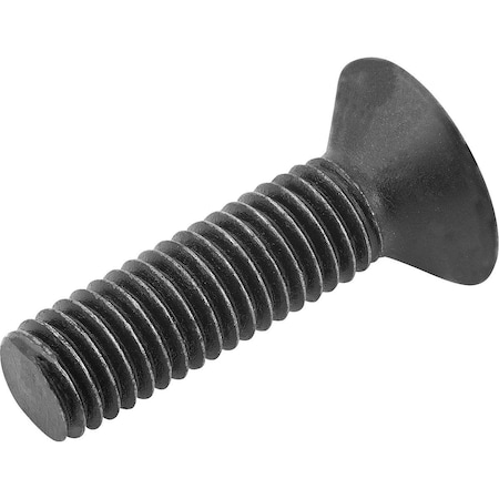 M6-1.00 X 35 Mm Hex Flat Machine Screw, Zinc Plated Steel